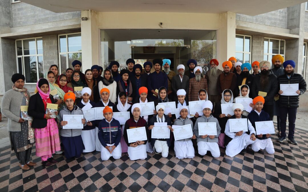 The Guest of Honour at a poetry recitation competition on “Mera Sikhi Sidak,” a poetry book by Sardar Bhagat Singh Ji